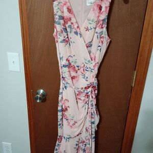 Eliza J Pink Floral Maxi Dress